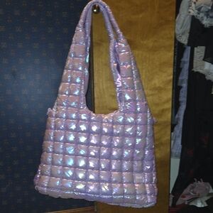 Puffy Lavender Iridescent Tote